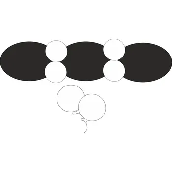 Balónek Malý dekorační balónek bílý White - Belbal 092