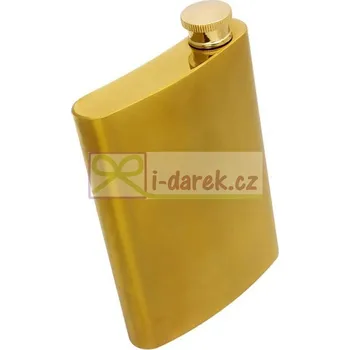 Žertovný předmět Nerez placatka - butylka ZLATÁ