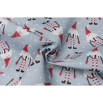 Bavlna režná skřítci na šedé