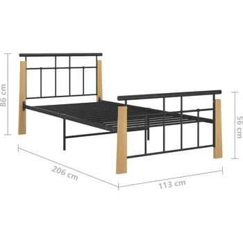 Postel Postel kov / masivní dub Dekorhome