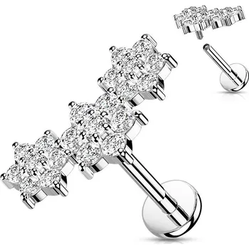 Piercing Piercing do brady s kytičkami (1,2 x 6 mm)