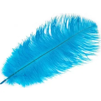 Pštrosí peří 20-25 cm, barva tyrkysová