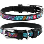 Obojek kožený Waudog Summer černý Délka: 19-25cm/1,2cm