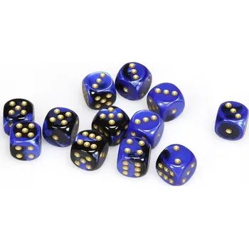 Hrací kostka Kostka D6 16mm - Black/Blue (Chessex)