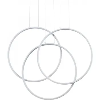 Ideal Lux 269351 LED závěsné stropní svítidlo Frame 1x82W | 8000lm | 3000K - bílá + Trio R52661111 LED stolní lampička Lenny