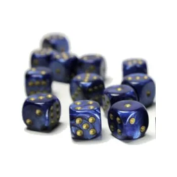 Hrací kostka Kostka D6 16mm - Scarab Royal Blue (Chessex)