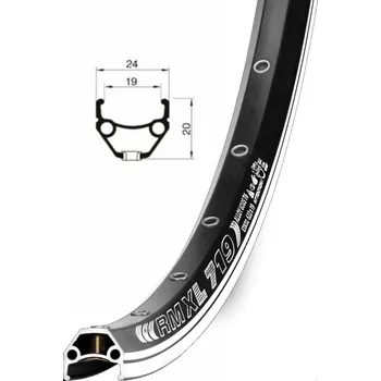 Ráfek na kolo ráfek REMERX DRAGON černý 28" GBS 32děr 2x NÝT