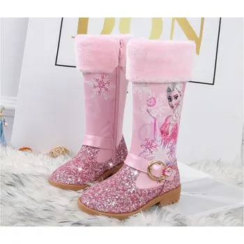 Frozen (Ledové království) Dívčí kozačky s kožíškem Ledové království (Frozen) Barva: Růžová, Velikost: 31