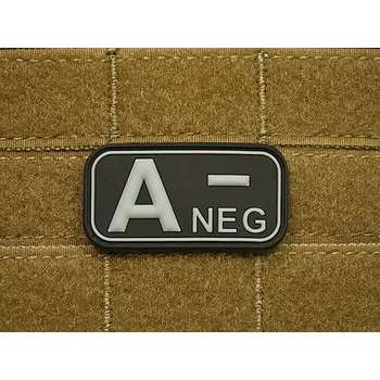 Nášivka Patch JTG Krevní skupina - Black A/Rh-