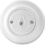 Decento® spínač č.6 (1) schodišťový otočný 3560K-C06345 bílý porcelánový ABB
