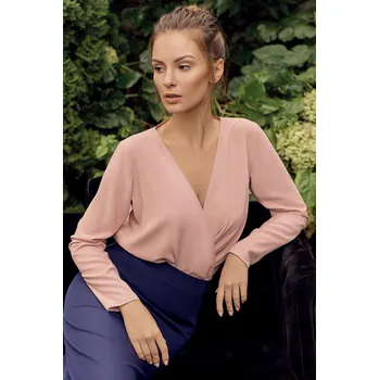 Dámská halenka Zavinovací top Makover K037 růžový EU velikost: L