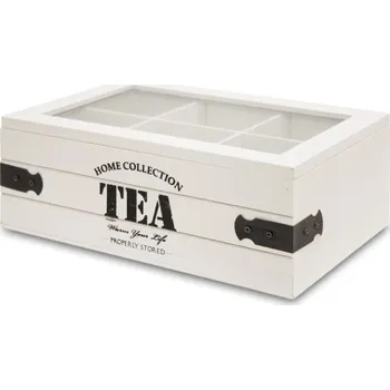 Čajová souprava Krabička na čaj tea 6 - barva světle hnědé dřevo