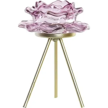 Svícen Skleněný svícen "KVĚTINA" 10.5x10.5x14.5