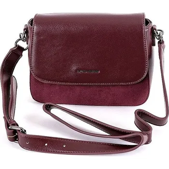 Tmavěčervená pevná crossbody kabelka David Jones 6441-1