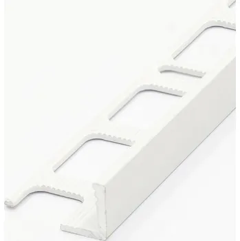 Stavební profil Lišta Havos profil L 15 mm 2,5 m hliník komaxit, bílá (Ukončovací lišta L schodová masiv)