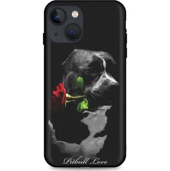 Pouzdro na mobilní telefon Kryt iPhone 13 mini silikon Pitbull Love (obal neboli pouzdro na iPhone 13 mini)