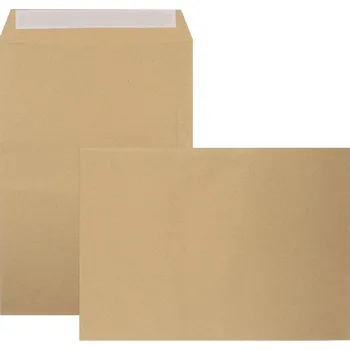 Obálka Poštovní taška C5 KP 80g Hnědá, krycí páska, samolepící