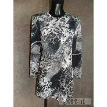 Dámský svetr svetry a pulovry, Barva Šedá, Velikost XXXL 54, Rukáv Tříčtvrteční rukáv