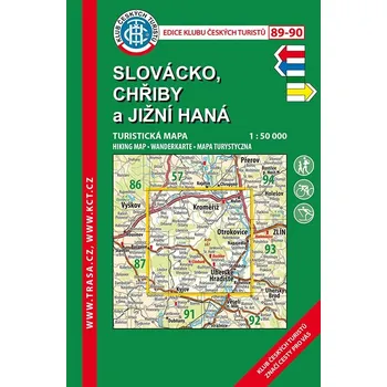Mapy 89-90 Slovácko, Chřiby, 7. vydání, 2020 - turistická mapa