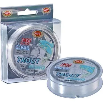 WFT Vlasec Trout Mono Clear 200 m - 0,16 mm 3,4 kg