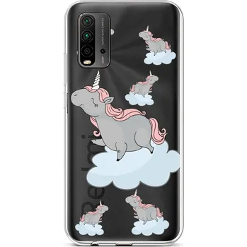 Pouzdro na mobilní telefon Kryt Xiaomi Redmi 9T silikon Grey Unicorns (obal neboli pouzdro na Xiaomi Redmi 9T)