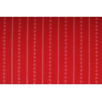 Plátno bavlněné, krojovka na červené, metráž, látky