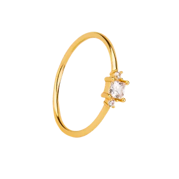 Prsten ALEYOLÉ Pozlacený prstýnek Morgan gold Velikost prstýnku: 16