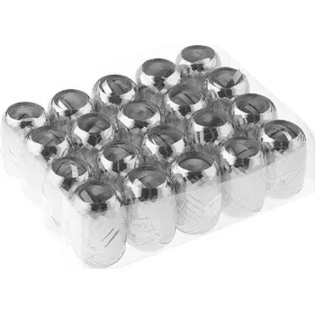 Stuha Stuhy - Klubíčko 20m/5mm METAL stříbrné , BOX