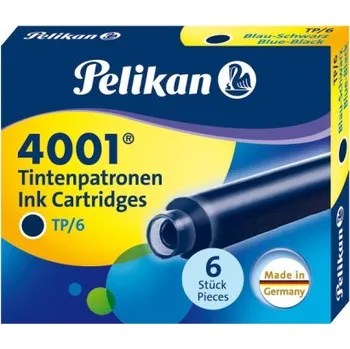 PELIKAN - Blue black malé - 6 kusov v balení - Inkoustové bombičky
