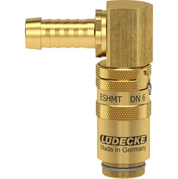 Příslušenství pro vzduchotechniku ESHMT 9 TL90AB (rychlospojka ESHMT 9mm 90st, ventil, DN6, zámek, mosaz)