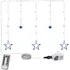 Vánoční osvětlení Voltronic Vánoční závěs 61 LED studená bílá 5 hvězd