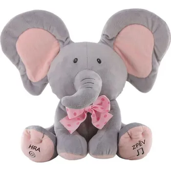 plyšák MaDe Sloník hra na schovávanou 26 cm