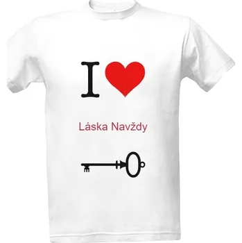 Pánská móda Tričko s potiskem Tričko - I love you pánské