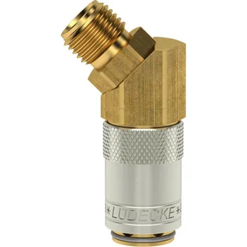 Příslušenství pro vzduchotechniku ESDM 1615 A-45 (rychlospojka ESDM M16x1.5 vnější 45°, DN6, mosaz)