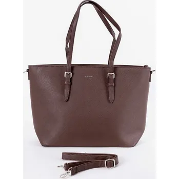 Dámská velká kabelka na rameno David Jones CM6273 tmavěhnědá | KabelkyproVas.cz