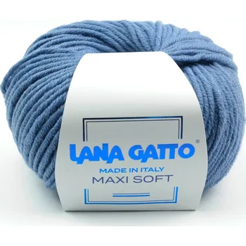 Příze Lana Gatto pletací příze vlna merino MAXI SOFT modrá