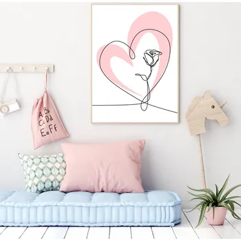 Plakát LuxusniObrazy.cz Plakát - Heart and Rose