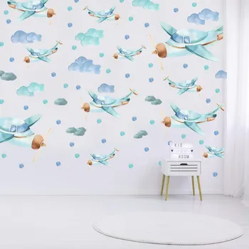 Samolepící dekorace LuxusniObrazy.cz Samolepky na zeď – Letadla