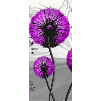 Fototapeta LuxusniObrazy.cz Fototapeta na dveře - abstraktní fialová pampeliška