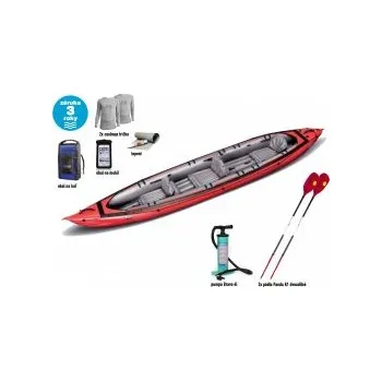 Loď Gumotex SEAWAVE SET - I Červená kajak + zdarma 2x pádlo TNP 2.díl + obal na mobil EG + transportní obal + pumpa Bravo 4l s manometrem + sada lepení + termotrička Coolmax a klíčenku EG