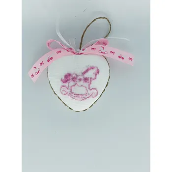 Vánoční dekorace BRIMOON Vánoční srdíčko s koníčkem růžové