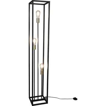Stojací lampa Trio R40193032 stojací svítidlo Vito 3x40W | E27 - nožní vypínač, matná černá + Philips 8719514257566 LED žárovka 1x8W-60W | E27 | 806lm | 2700K