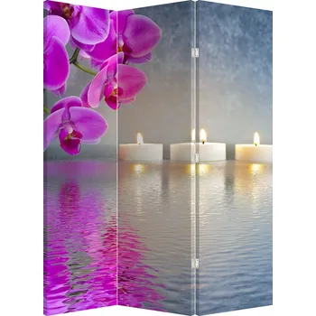 Paraván LuxusniObrazy.cz Paraván - Svíčky na vodě