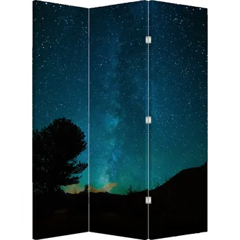 Paraván LuxusniObrazy.cz Paraván - Noční obloha s hvězdami