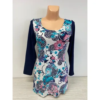 Dámská tunika Halenka PETRONA, Barva Tyrkysová, Velikost XXL 48, Rukáv Dlouhý rukáv