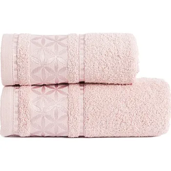 Osuška Bavlněná froté osuška s bordurou PAOLA 70x140 cm pudrová 450 gr Mybesthome