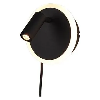 Nástěnné svítidlo Trio 229210232 LED nástěnné svítidlo Jordan 1x5W+1x2W | 550lm-200lm | 3000K - černá + K nákupu nad 3000 Kč dárek zdarma