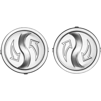 Helma na motorku Víčka mechanismu hledí pro přilby N915/N917/N301/N962/N682K, NOX (stříbrné, pár)