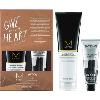 Kosmetická sada Paul Mitchell Mvrck Wash and Shave Duo Vánoční Sada - Šampon 2v1 250 ml + hydratační krém 75 ml Dárková sada