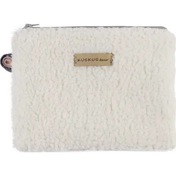 Set školních potřeb SEŠÍTEK • beránková taštička na zip • duha modrorůžová • A5